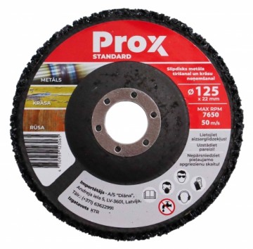 Slīpdisks Prox Standard 125x22mm tirišanai un krāsu nonemš.