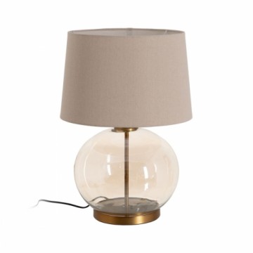 Bigbuy Home Настольная лампа Позолоченный лён Металл Стеклянный 60 W 220-240 V 40,5 x 40,5 x 57 cm