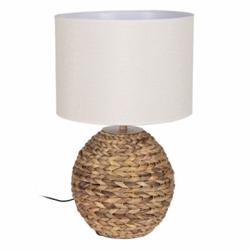 Desk lamp Cream Natural Linen Iron Natural Fibre 60 W 220-240 V 35 x 35 x 56 cm