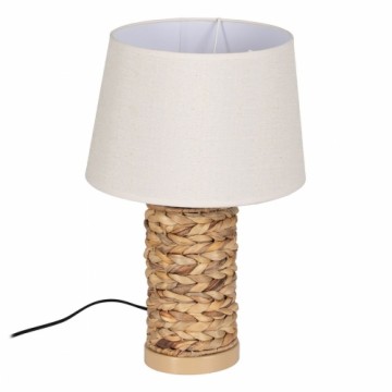 Bigbuy Home Настольная лампа Кремовый Натуральный лён Железо Натуральное волокно 60 W 220-240 V 27 x 27 x 42 cm