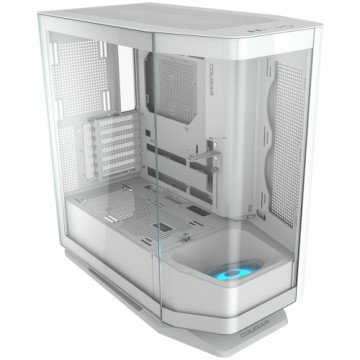 Cougar Gaming COUGAR | FV270 White | PC Case | Mid tower / Tempered, Curved Glass Perimeter / Quick Detachable Air Filters / Up to 9 Fans (1x120mm RGB Preinstalled) / White