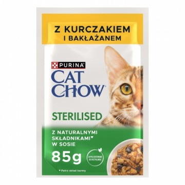 Purina Nestle PURINA Cat Chow Sterilised Chicken and Aubergine - wet cat food - 4 x 85g
