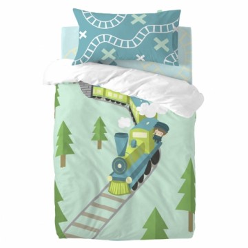 Комплект чехлов для одеяла HappyFriday Happynois Train Разноцветный Детская кроватка 2 Предметы
