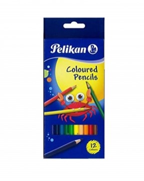 pelikan Colored pencils triangular 3mm lead assorted colors, 12 pieces cardboard case