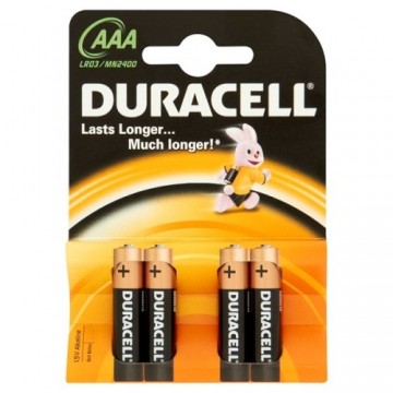 Duracell MN 2400 Basic AAA (LR03) Blistera iepakojumā 4gb.