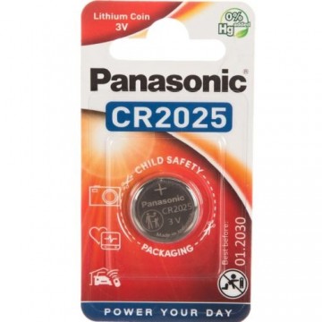 Panasonic CR2025-1BB Blistera iepakojumā 1gb.