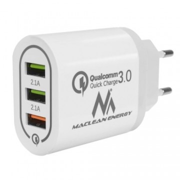 Maclean Energy MCE479W 3xUSB charger QC 3.0