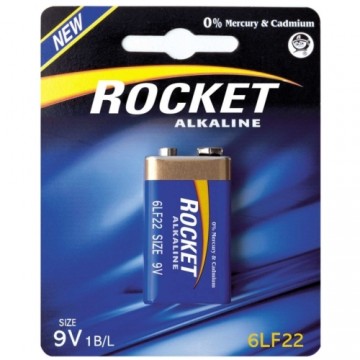 Rocket 6LR22-1BB (9V) Blistera iepakojumā 1gb