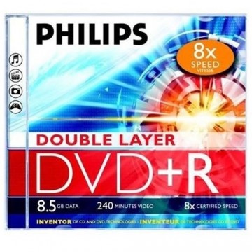 PHILIPS DVD+R DL 8.5GB JEWEL CASE