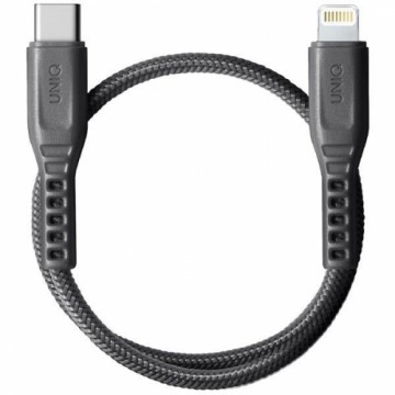 UNIQ Kabel Flex USB-C-Lightning 18W nylonowy 30cm szary|charcoal grey