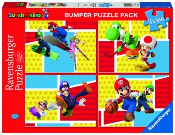 Ravensburger RAVENBURGER puzzle Super Mario, 4x100pcs., 05195