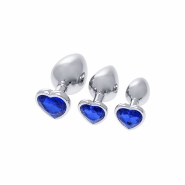 Anal plug S Pleasures Silver Dark blue