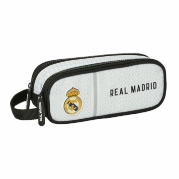 Divkāršs futrālis Real Madrid C.F. Balts Pelēks 21 x 8 x 6 cm