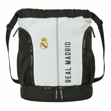 Детска Rаница Чувал Real Madrid C.F. 24/25 Balts Pelēks 35 x 40 x 1 cm