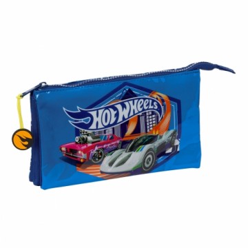 Тройной пенал Hot Wheels Sonny Тёмно Синий 22 x 12 x 3 cm