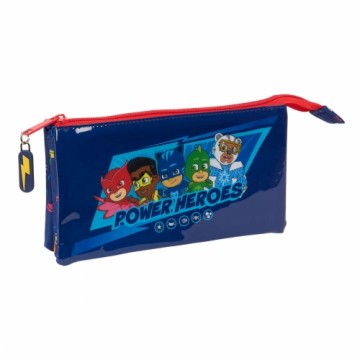 Trīsvietīgs futrālis PJ Masks Ready Tumši Zils 22 x 12 x 3 cm