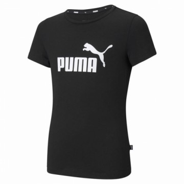 Детский Футболка с коротким рукавом Puma Ess Logo G Чёрный