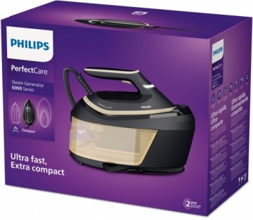 Philips PSG6064/80 steam ironing station 2400 W 1.8 L SteamGlide Advanced Black, Gold