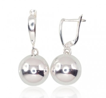 Silver earrings with 'english' lock #2201661, Silver 925°, 6.8 gr.