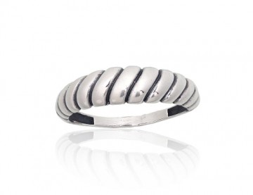 Серебряное кольцо #2101830(POx-Bk), Серебро 925°, оксид (покрытие), Размер: 18, 1.9 гр.