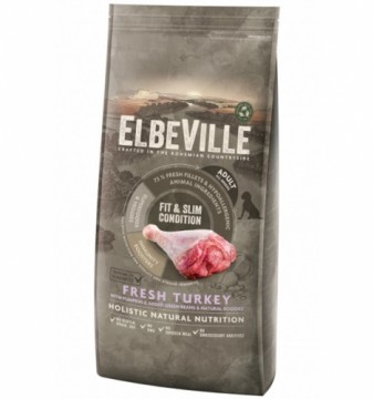 Dry food for dogs - ELBEVILLE Adult All Breeds Fresh Turkey Fit and Slim Condition 11,4 kg