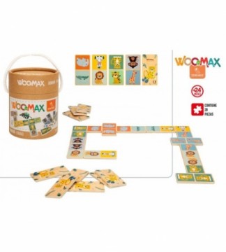 Woomax Koka domino 28 elementi ar bildēm Dzīvnieki 24 m+ CB47573