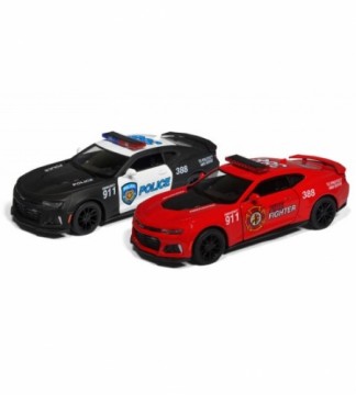 Kinsmart Металлическая моделька машинка 2017 Camaro ZL1 (Police/ Firefighter)1:38 KT5399PR