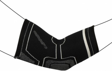 Elbow support with elasticstrap AVENTO 44SB Black/Silver grey L/XL