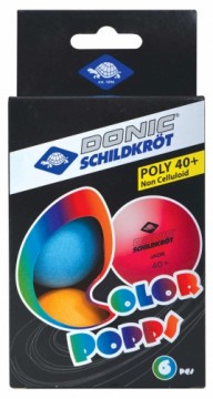 Table tennis balls DONIC P40+ Colour Popps Poly 6pcs