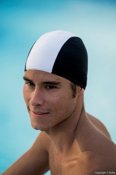 Fabric swimcap for men FASHY 3241 22 black/white