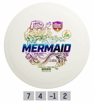 Discgolf DISCMANIA Fairway Driver MERMAID flofts in water  White 7/4/-1/2