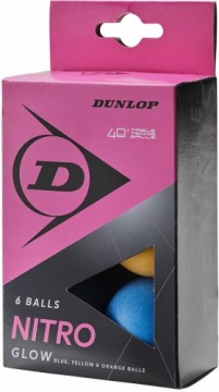 Мячи для настольного тенниса Dunlop NITRO GLOW 6шт.