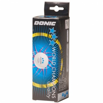 Table tennis ball DONIC P40+ 3star ITTF 3pcs White