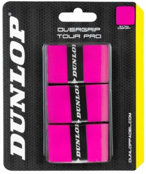 Padel racket overgrip DUNLOP TOUR PRO 3-blister pink