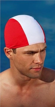 Fabric swimcap for men FASHY 3241 04 red/white