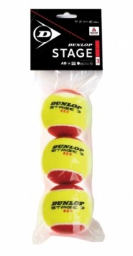 Теннисный мяч Dunlop STAGE 3 RED 3-poybag ITF