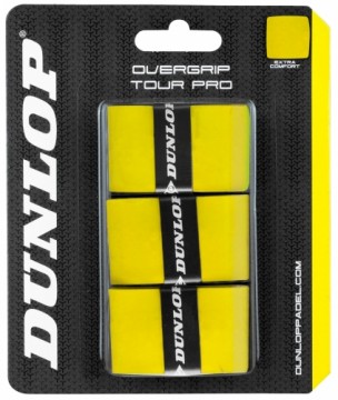 Padel racket overgrip DUNLOP TOUR PRO 3-blister yellow