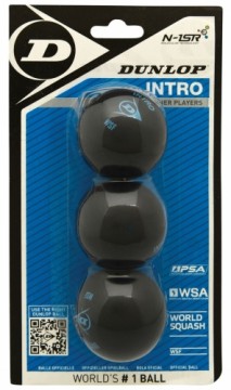 Squash ball Dunlop INTRO 3-blister