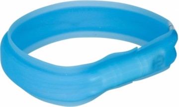 Atstarojoša kaklasiksna suņiem – Trixie Flash light band USB, M–L: 50 cm|30 mm, blue
