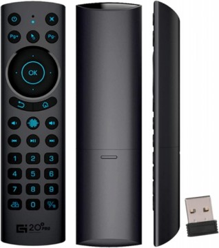 Fusion Accessories Fusion G20S PRO BT universālā bezvadu | Bluetooth tālvadības pults ar balss vadību, žiroskopu un apgaismojumu Smart TV | Android | PC