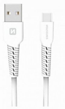 Swissten Basic Universāls Quick Charge 3.1 USB-C Datu un Uzlādes Kabelis 1m Balts