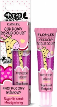 Floslek Lip Care Vege Sugar Lip Scrub Mood Cherry 14g  lūpu skrubis