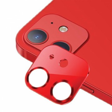 USAMS Camera Lens Glass iPhone 12 mini metal czerwony|red BH706JTT03 (US-BH706)