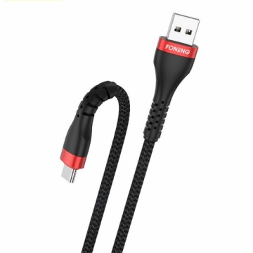 OEM Foneng Cable USB to USB C, X82 3A, 1m (black)