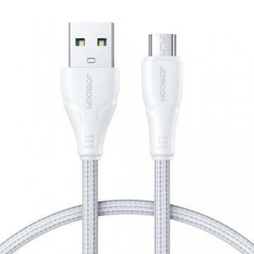 Joyroom USB cable - micro USB 2.4A Surpass Series for fast charging and data transfer 0.25 m white (S-UM018A11)