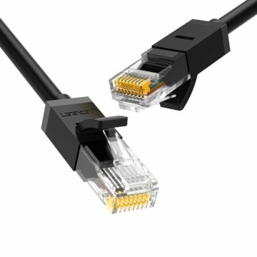 Ugreen kabeļu interneta tīkla kabelis Ethernet kabeļu savienojums RJ45 Cat 6 UTP 1000Mbps 20m melns (20166)