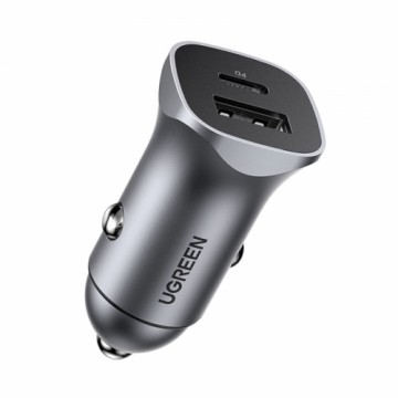 Ugreen USB Car Charger Type C | USB 24W Power Delivery Quick Charge gray (30780)