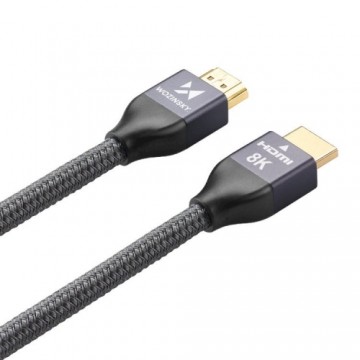 Wozinsky kabelis HDMI 2.1 8K 60 Hz 48 Gbps | 4K 120 Hz | 2K 144 Hz 3m sudraba (WHDMI-30)