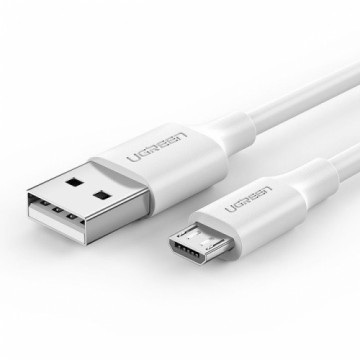 Mikro USB kabelis UGREEN QC 3.0 2.4A 1m (balts)