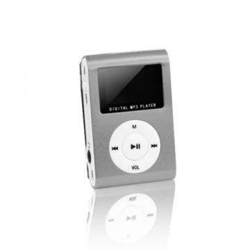 Setty MP3 Super Kompakts Atskaņotājs ar LCD ekrānu | FM Radio un microSD kartes slotu + Austiņas Pelēks